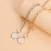Choker Simple Acrylic Round Pendant Necklaces For Women Thick Chain Toggle Clasp Punk Collar Necklace Women's Jewelry