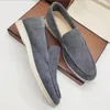 Designers Dress shoes EUR 47 Couple style womans men top quality Cashmere Leather loafers High elastic beef tendon bottom casual Flat Heel Soft sole Shoe