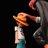 Экшн -игрушки фигуры 17 см. Аниме -фигура Один кусок Luffy Четыре императора хвостовика соломенная шляпа Luffy фигура Monkey D Luffy Collection Model Doll Toys Y240415