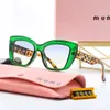 Okulary przeciwsłoneczne Mui Mui For Woman GLIMM INGRESIDES Designers Sunglasses Fashion Luksusowe okulary przeciwsłoneczne Man Lopard Sun Słońce Anti Radioter Women Sunglasses Pink Shade