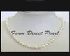Feiner Perlen Schmuck natürlicher 22quot -Zoll langer echter 78 mm weißer Strang Perlen Halskette4593633