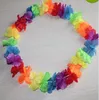 Hele multi -color Hawaiiaanse regenboogbloem Leis kunstmatige bloemstrand slinger ketting Luau feest gay pride 40 inch1171619