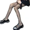 Sexy Socken Frauen sexy schwarze Fischnetz Nylon Strumpfhosen Strumpfstar Leopard Plaid Punkt Jacquard gemusterte Strumpfhosen Gothic Punk Out Drop Versand 240416