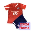 23 24 Lille Kids Kit Soccer Jerseys ANDRE T. WEAH E. ZHEGROVA ONANA M. BAYO FONTE J. MARTIN R. SANCHES BAMBA J. DAVID Home Away Football Shirts Sleeve Uniforms