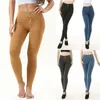 Pantalon féminin sur les femmes Couleur solide Yoga à taille haute avec design de levage de butin