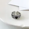 Cluster Rings Fashion Hollow Heart Multi -Slier Ring For Lady Wedding Accessories S925 Серебряные серебряные девочки Биджу