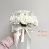 Fiori del matrimonio fatti a mano Bruquet Bridesmaids Roses Resistenza del bambino artificiale Rhinestones Bride Flower Marriage Accessori per matrimoni