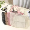 Storage Bags Mesh Tote Beach Bag 4 Colors Outdoor Travel Shopping Bags Net Handbags