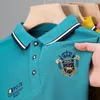 Heren met korte mouwen T-shirt poloshirt met geborduurd poloshirt 240416