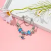 Charm Bracelets BRACE CODE Around The World Alloy DIY Pendant Boutique Large Hole Luminous Glass Beads Female Fine Bracelet Direct