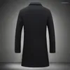 Men's Trench Coats Mid-Length Urban Casual Woolen Coat Korean Long Jackets For Men Style Slim Windbreaker Winter Warm