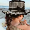 Factory Direct Sales Lorna Style Child Aldult Foldable Straw Bucket Hats Handmade Girls Baby Summer Beach Caps Arrival 240401