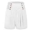 Women's Shorts Women Stylish High Waist With Pleated Button Detail Side Pockets For Summer Vacation Beach Activities
