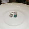 Ringas de cluster gotas de água de pérola Anel de abertura quadrada Luz de dedo de luxo de jóias retro femininas atacado