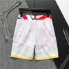 Men's new fashion letter print swim shorts casual loose sports men's golf summer drawstring striped beach pants High street trend hip hop best-selling shorts D12