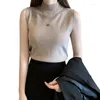 女性用Tシャツ模擬タートルネックスリムフィットロングハーフスリーブレスシャツタイトトップスティー