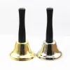 Gold Silver Christmas Hand Bell Strumento per feste di Natale Vesti come Babbo Natale Rattle Decorazione di Capodanno 0416