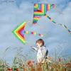 Colorato kite kite coda lunga nylon kite outdoor childrens volare giocattolo per bambini kite genitori gamedrens giocattolo regalo di compleanno y240416