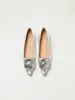 Dress Shoes Zapatos Mujer 2024 Tedencia lederen dames voor lente hoogwaardige zilveren lage hak elegante enkele hakken
