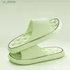 Slippers Women Summer EVA Thick-Bottomed Solid-Color Anti-Slip Soft Water-Resistant Bathroom Indoor/Outdoor Use H240416