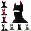 Bandanas Cow Horn Sticked Hat Pile Cap Multifunktionell bokstav varm nacke täckning turban baotou ridmask höst