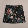 Jupes Midnight Floral Mini Jirt Fashion Fashion Vêtements coréens Vêtements Womans pour l'été