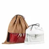 Обваленная пластовая сумочка замшевая пыльная сумка для кошелька для упаковки для обуви на заказ логотип фланелевой хранение ткани с шнуркой N26B#