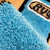 Blauw lichtere getuft tapijt Art Tapijt voor slaapkamer woonkamer retro regenboog pluizige antislip bad badkamer tapijt niet-slip mat home decor 240416