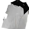 女性用Tシャツデザイナー2024早春、新しいナンヤウチャメタルバックルコントラスト色の外観スリムで香ばしい丸いネックニット短袖トップW7SO