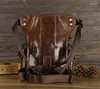 Bolsas de cintura Bolsa de couro masculina perna de cera de óleo para homens carteira de bolso de bolsa