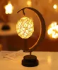 LED Night Light Home Decoration Festival Light Starsmoon Weihnachtsgeschenk Hanf Seil Schmode Nacht Lampe1279128