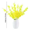 Fleurs décoratives 10 pcs décorations de fleurs artificielles jaunes pour le bureau à domicile et la scène de mariage bouquet en soie