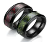 8mm Men039s Stainless Steel Dragon Ring Inlay Red Green Black Carbon Fiber Ring Wedding Band Jewelry Size 6132212557