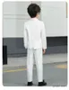 Abiti 2021 Flower Boys White Recamity Collar Giacca+pantaloni 2 pezzi abiti da sposa set di abbigliamento per bambini costume da performance abito per bambini costume