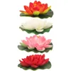 Decorative Flowers 4pcs Artificial Flower Floating Pond Decoration Water Ornament For Garden Patio Pool Aquarium