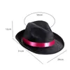 Berets Fedora Hat Jazz Bowler Men Women Fashion Headgear Panama Top For Rave Party Nightclub Travel Halloween