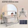 Baby Cribs Electric Baby Crib Bezpłatnie i szybka wysyłka wielofunkcyjna kołyska przenośna bujana bujanie nowocienne spanie L416