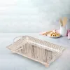 Assiettes Ornement de plateaux de mariage avec des poignées doubles servantes pour les fêtes Supply El Table Decor