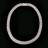 Sier/14k goud 6 mm/12 mm/13 mm VVS D kleur Handset Iced Moissanite Prong Hip Hop Cuban Link Chain Custom Necklace