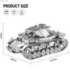 3D Puzzles Piececool Model Building Kits IV Tank 3D Metal Puzzle Jigsaw DIY Toys for Teen Brain Teaser Y240415