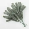 Dekorativa blommor 24st Fake Green Plants Pine Needles Realistiska Letar du efter Christmas Theme Party Decor