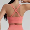 Pilates Lu Align Wear Nude Vest Sports Underwear Female Summer Sexy Back Fiess Yoga Bra Training Training Top Colss Citan Gym Running Worko