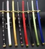 Åtta färg roronoa zoro svärd nyckelring kvinnor män anime kniv scabbard sabel snö kniv kniv kedja katana en bit 15 cm q053 y0907331216