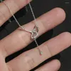 ペンダントkofsac excquisite hollow ginkgo leaf necklace women 925 Sterling Silver Clavicular Chain Fashion Jewelry Zircon Tasselネックレス