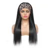 150% Dichtheid Hoofdband Wig Braziliaanse rechte menselijk haar Pre-Attached sjaal Hine gemaakte pruiken voor vrouwen