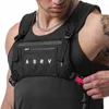 gym Men's Trend Chest Bag Outdoor Multi-functial Storage Bag Casual Running Fitn Sports Mobile Phe Bag Man Tactical Vest A421#