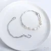 14K Gold verpackt unregelmäßiges Zweigarmband mit weißem Lava DIY handgefertigtes Perlenzubehör B738 240416