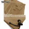 Tacvasen para hombre Cargo Trabajo pantalones pantalones cortos secos rápidos 3/4 longitud de longitud múltiples pockets longitud de rodilla pantalones de verano shorts240408