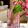 Vase 1PCガラス氷河デザイン花瓶ダイニングテーブルフラワープランターリビングルームテーブルトップデコレーションウェディングデコレーションデイリーギフト