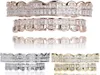 Ny Baguette Set Teeth Grillz Top Bottom Rose Gold Silver Color Grills Dental Mouth Hip Hop Fashion Jewelry Rapper Jewelry4203119